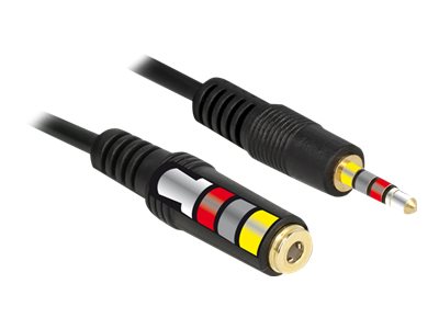 DELOCK Iphone Klinkeverl.3,5mm -> 3,5mm St/Bu 3.00m 4Pin