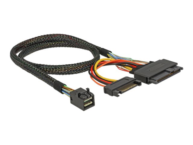 DELOCK Kabel SFF-8643 -> U.2 SFF-8639 + SATA 15Pin 0.50m