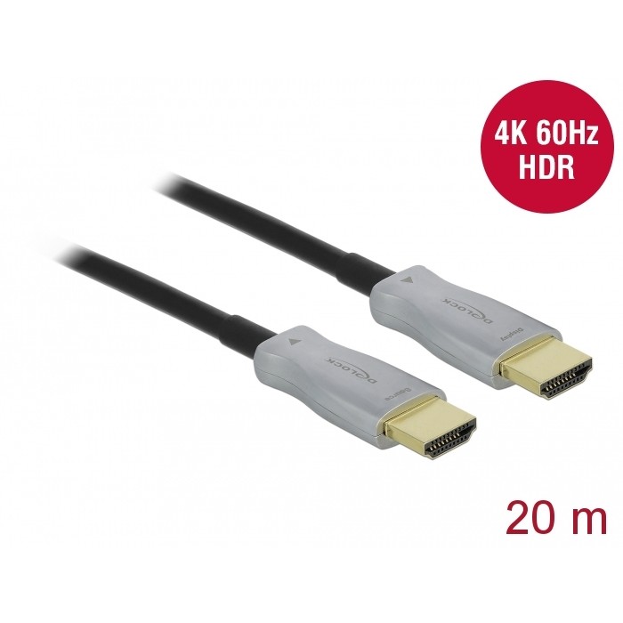 DELOCK Aktives Optisches Kabel HDMI 4K 60Hz 20m