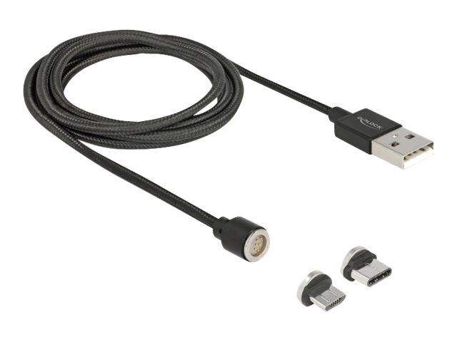 DELOCK Lade-/Datenkabelset magnetisch USB > Micro-B/USB-C