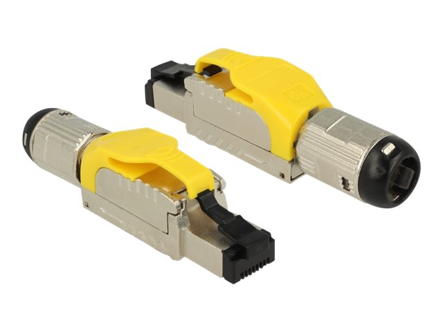 DELOCK RJ45 Stecker feldkonfektionierb. Cat6A Metall gesch.