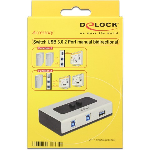 DELOCK USB3.0 Switch 2 Eingänge -> 1 Ausgang bidirekt