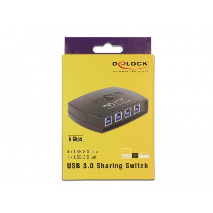 DELOCK Sharing Switch USB3.0 4-1 USB-B Bu > USB-A Bu