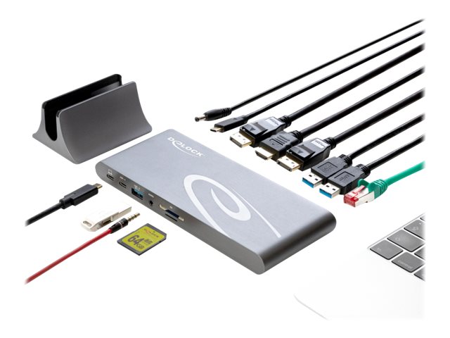 DELOCK USB Typ-C DP 1.4 Dockingstation Triple 4K Display