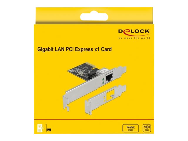 DELOCK PCI Express x1 Karte 1x RJ45 Gigabit LAN RTL8111