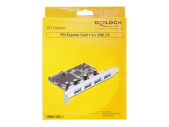 DELOCK PCI Expr Card 4x USB3.0 ext