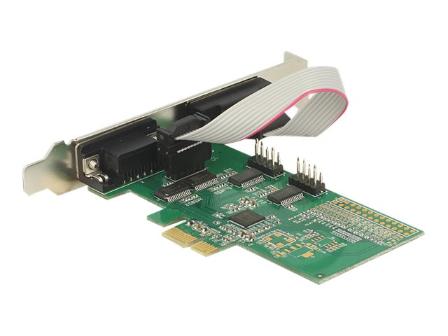 DELOCK PCI Expr Card 4x D-Sub9 (je 2 auf Slotblech)