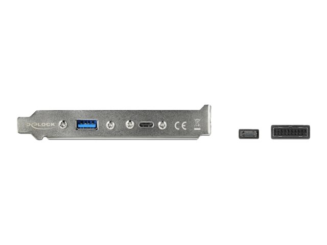 DELOCK USB 3.1 Slotblech mit 1x USB-C und 1x USB-A Port