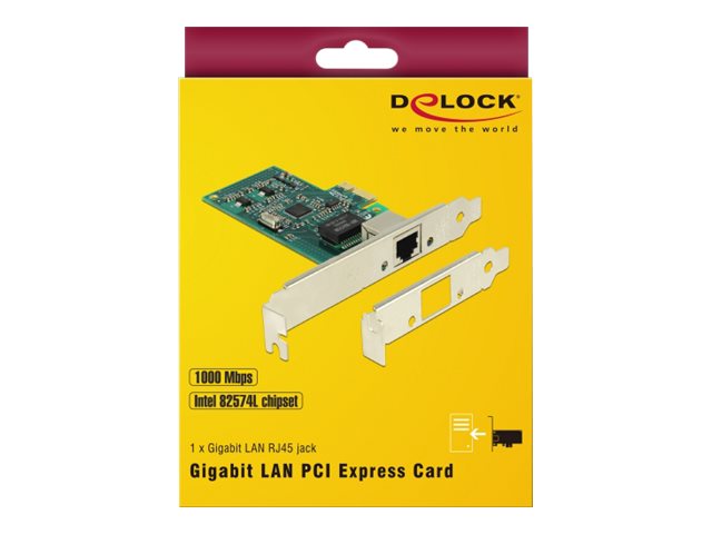 DELOCK PCI Express x1 Karte 1 x RJ45 Gigabit LAN i82574