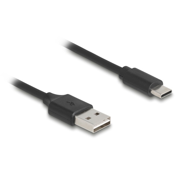 Delock  Spiralkabel EASY-USB 2.0 Typ-A Stecker zu USB Type-C