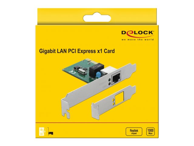 DELOCK Gigabit LAN 1x RJ45 +Low Profile Delock