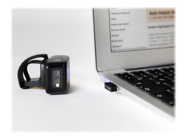 DeLOCK Ring Barcode Scanner 1D and 2D with 2.4 GHz or Bluetooth