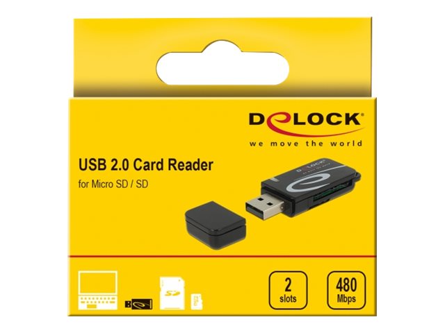 DELOCK Mini USB 2.0 Card Reader mit SD