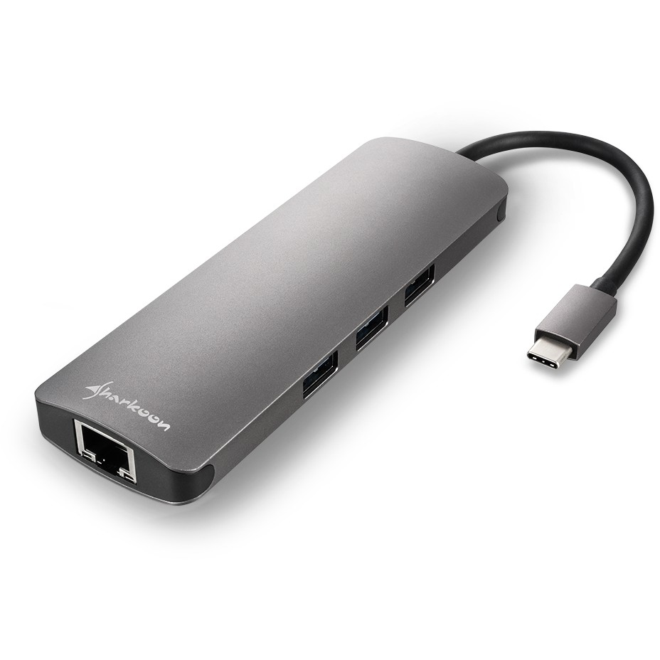 Sharkoon Combo Adapter     USB 3.0 Type C grau