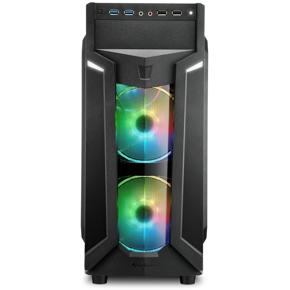 Sharkoon Gehäuse VG6-W       RGB    ATX      1xAcryl schwarz