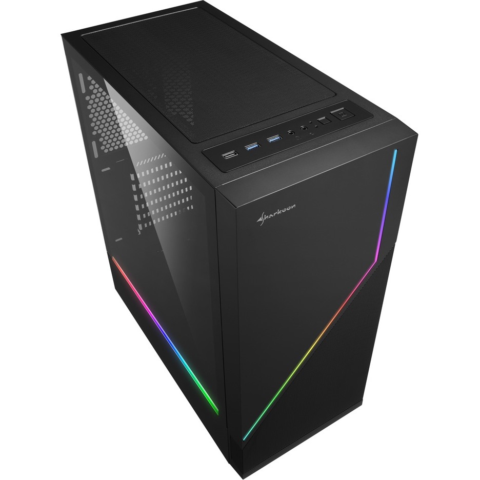 Sharkoon Gehäuse RGB   FLOW         ATX       1xGlas schwarz