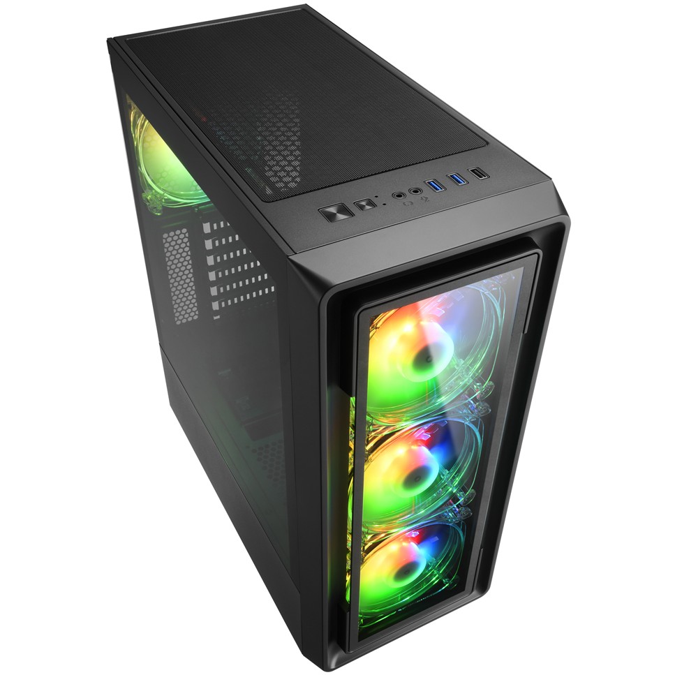 Sharkoon Gehäuse TK4         RGB    ATX       1xGlas schwarz