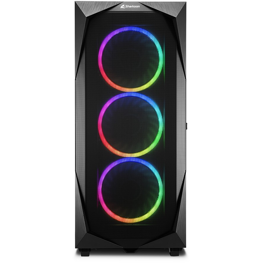 Sharkoon Gehäuse REV300             ATX/E-ATX 2xGlas schwarz