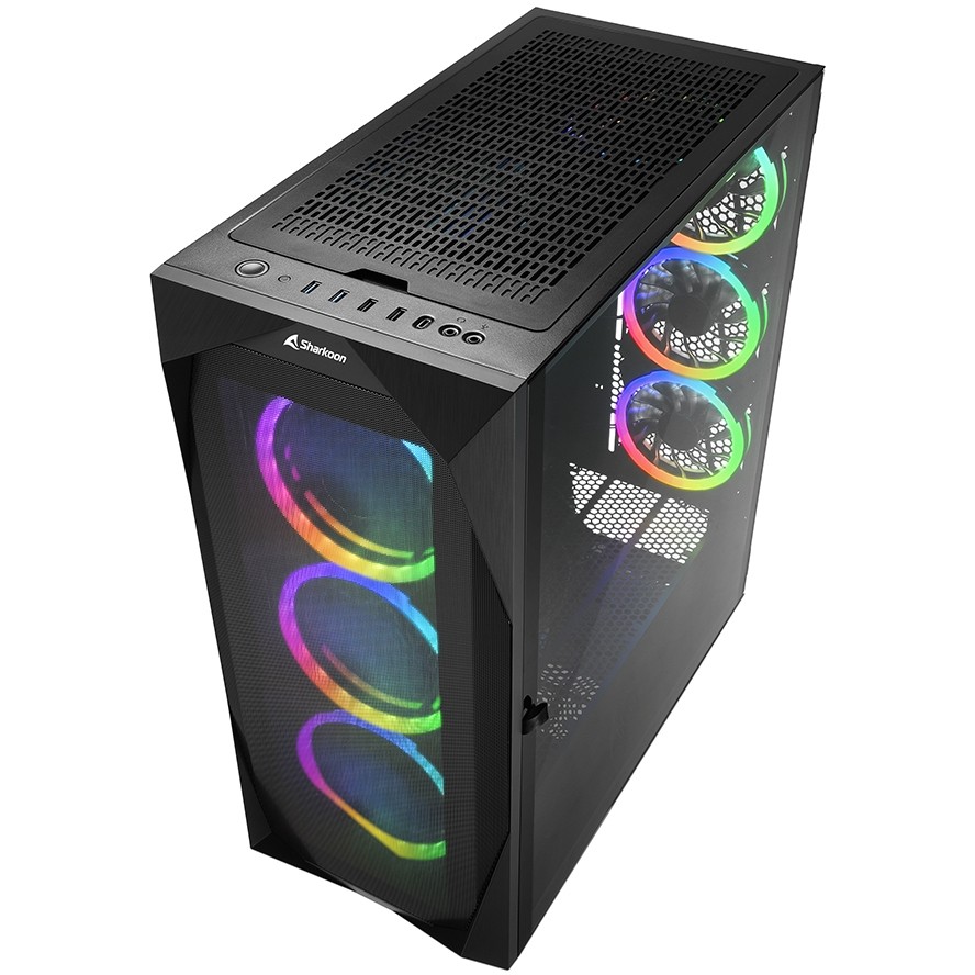 Sharkoon Gehäuse REV300             ATX/E-ATX 2xGlas schwarz