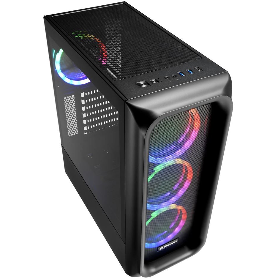 Sharkoon Gehäuse TK5M        RGB    ATX      1xAcryl schwarz