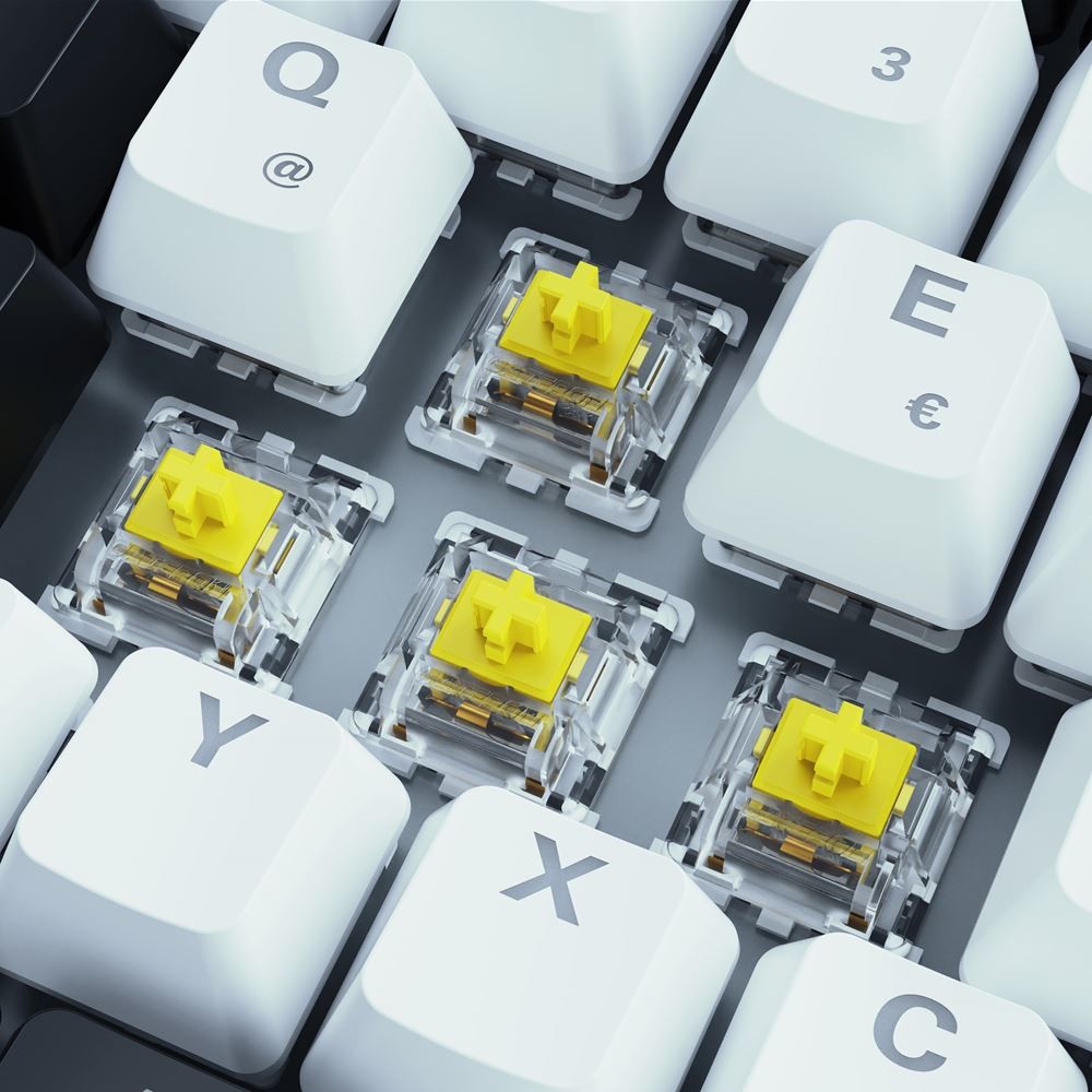Sharkoon Gaming Tastatur Skiller SGK50S3 weiß-gelb RGB    DE