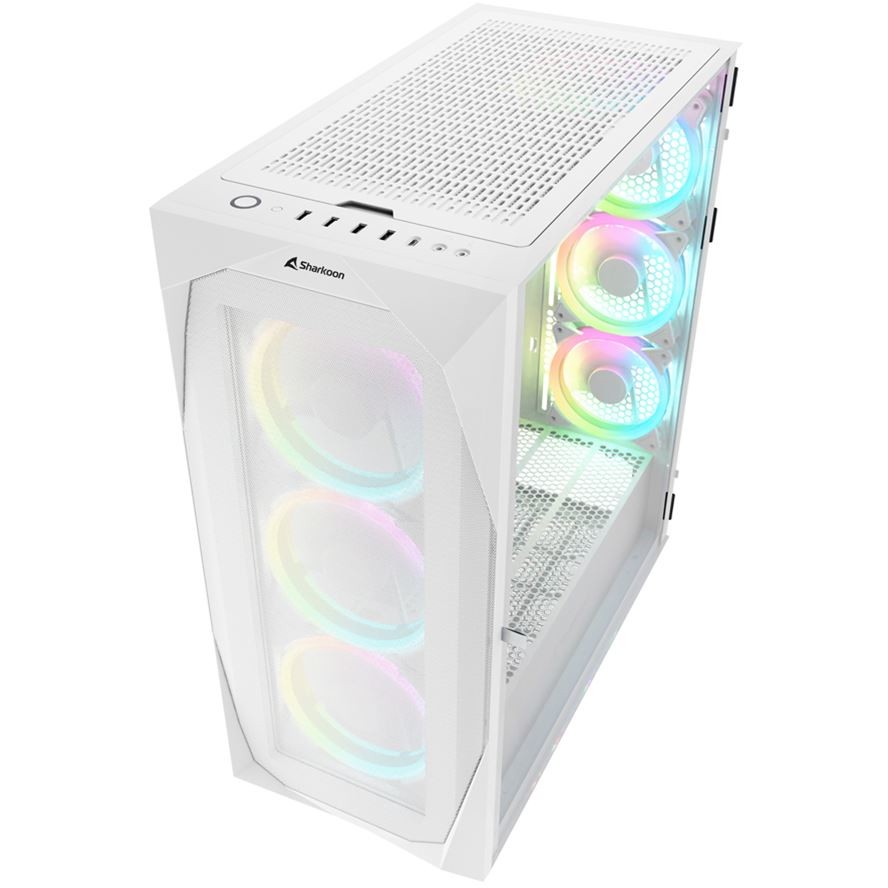 Sharkoon Gehäuse REV300             ATX/E-ATX 2xGlas weiß