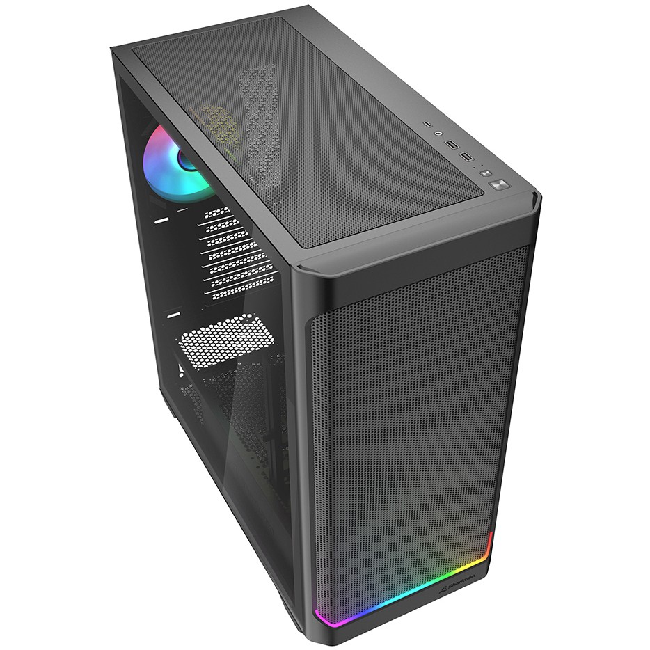 Sharkoon Gehäuse AK4W RGB           ATX       1xGlas   schwa