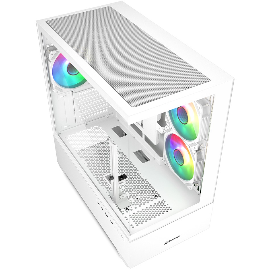 Sharkoon Gehäuse MK6  RGB     Micro-ATX       1xGlas   weiß