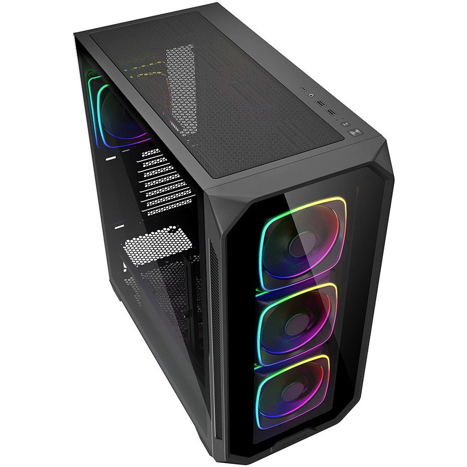 Sharkoon Gehäuse AK5G RGB           ATX       1xGlas   schwa