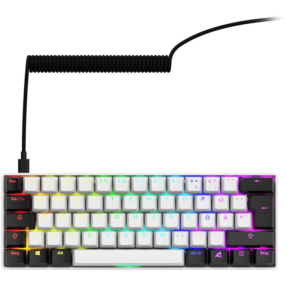 Sharkoon Gaming Tastatur Skiller SGK50S4 Gen2 weiß-gelb RGB