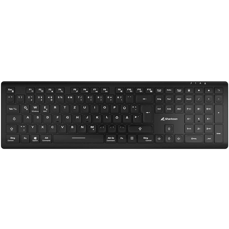 Sharkoon Bürotastatur OfficePal K30W kabellos schwarz