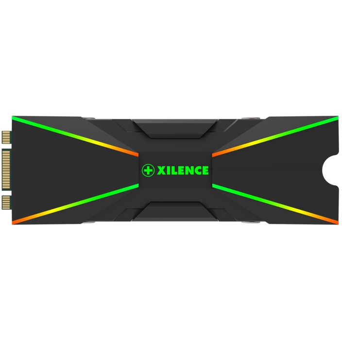 Xilence M2SSD.B.ARGB M.2 2280 SSD PCIe NVMe/SATA Kühler, 3PIN ARGB 5V, Passiv