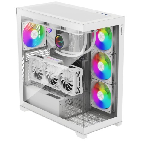 XILENCE Xilent Gleam X818.W.ARGB Gaming ATX PC Case white, RGB ATX Midi Tower