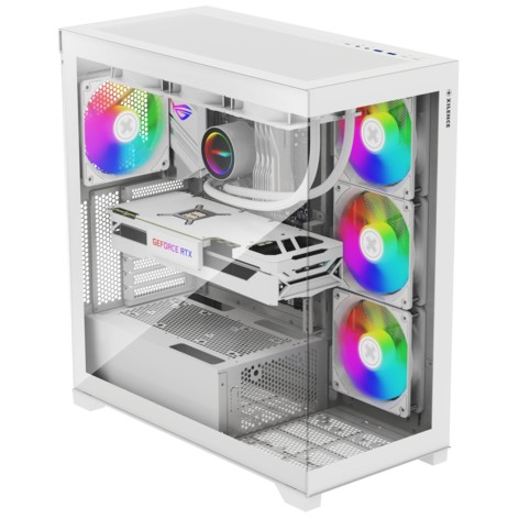 XILENCE Xilent Gleam X818.W.ARGB Gaming ATX PC Case white, RGB ATX Midi Tower