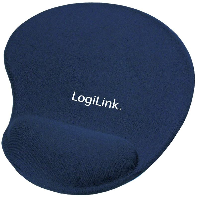 Logilink Mauspad mit Gel-Handballenauflage Silikon blau