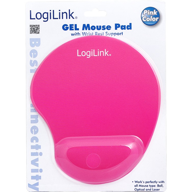 Logilink Mauspad Silcon Wrist pink