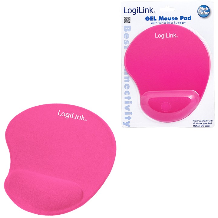 Logilink Mauspad Silcon Wrist pink