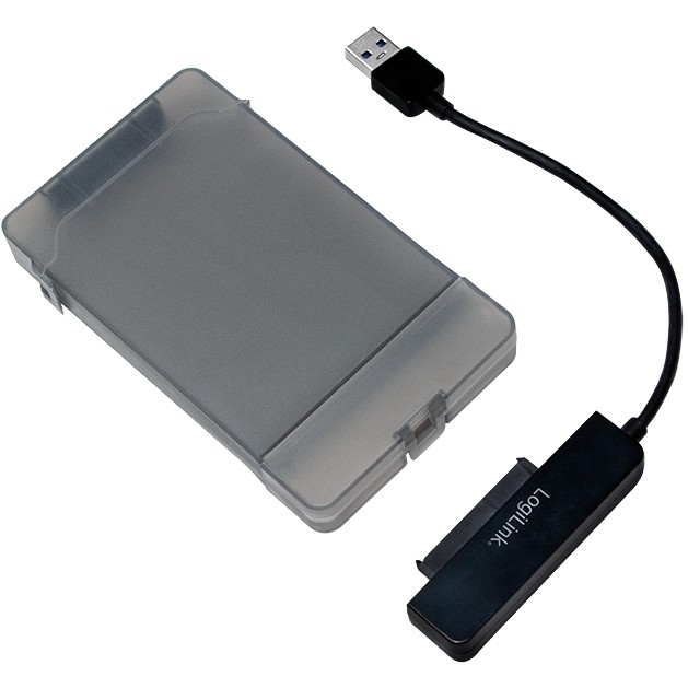 Logilink Adapter USB 3.0 auf 2,5 SATA mit Schutzhülle,schw.