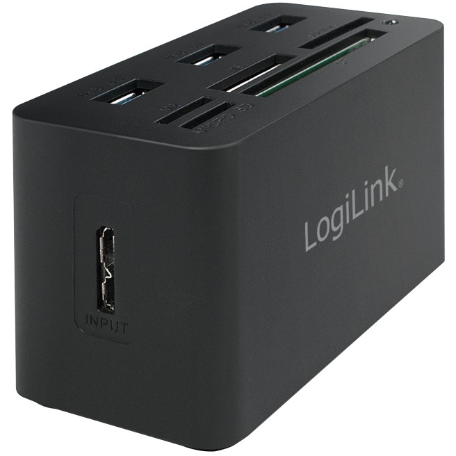 Logilink Card Reader extern mit 3xUSB 3.0 HUB AiO Cardreader