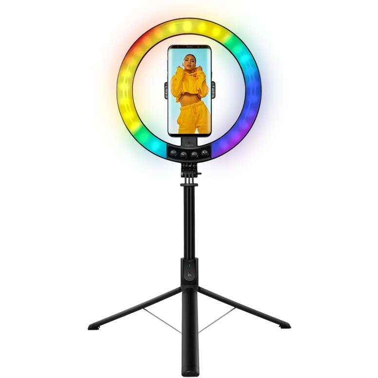 Logilink Smartphone-Ringlicht m.Selfie-Stick-Stativ,DM 20cm
