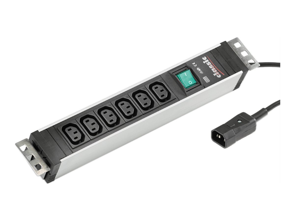 BACHMANN Kaltgerätesteckdosenleiste 6x C13 Buchse, C14 Stecker