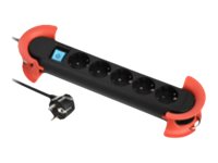 BACHMANN HOOK Indoor 5x Schutzkontakt, Kunststoff, mit Schalter, 5 m