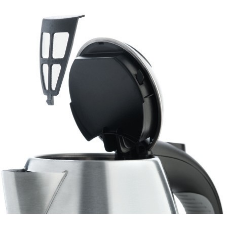 WMF Stelio 041302 Wasserkocher 1,7 l 2400 W Schwarz, Edelstahl