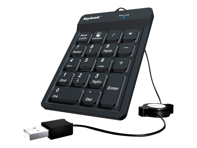 KeySonic ACK-118BK Numerische Tastatur Universal USB Schwarz