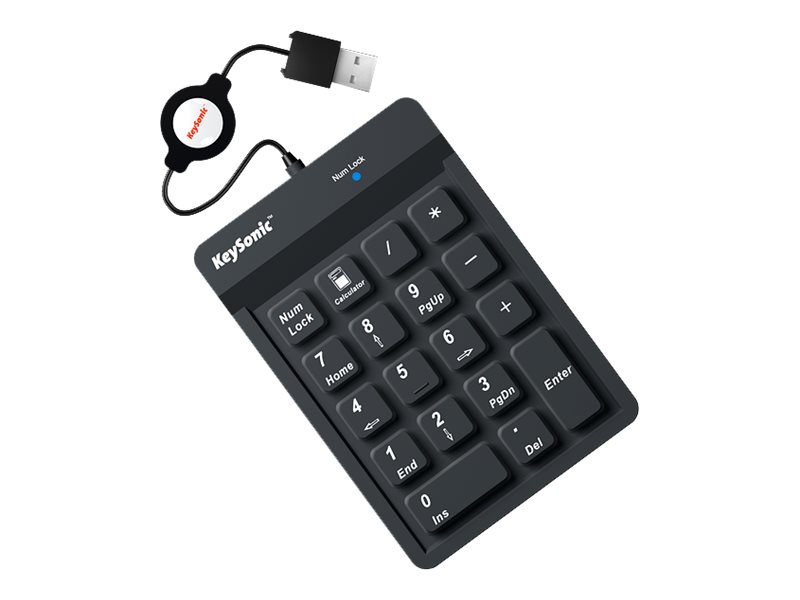 KeySonic ACK-118BK Numerische Tastatur Universal USB Schwarz