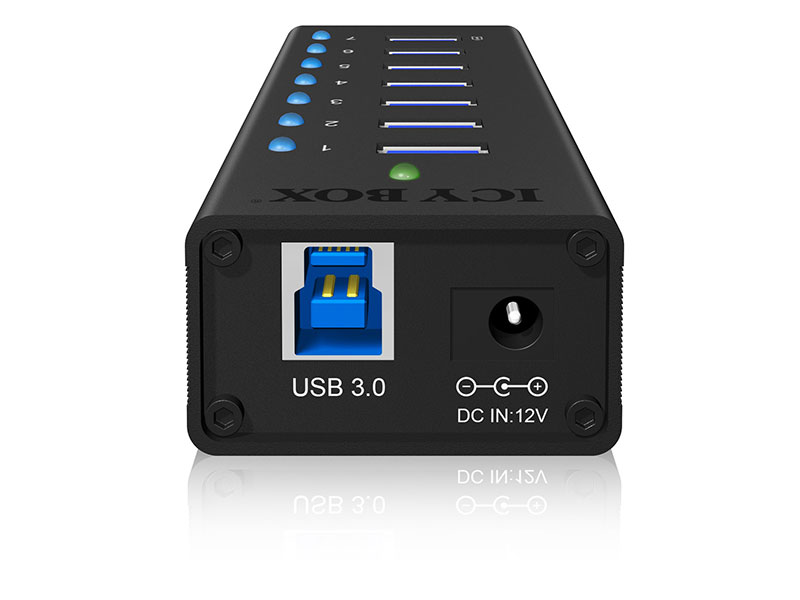 Hub  7-Port IcyBox USB 3.0 IB-AC618 Aluminium Gehäuse
