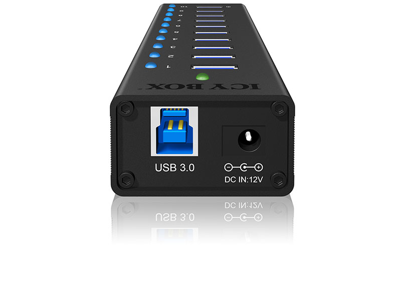 ICY BOX IB-AC6110 USB 3.2 Gen 1 (3.1 Gen 1) Type-B 5000 Mbit/s Schwarz