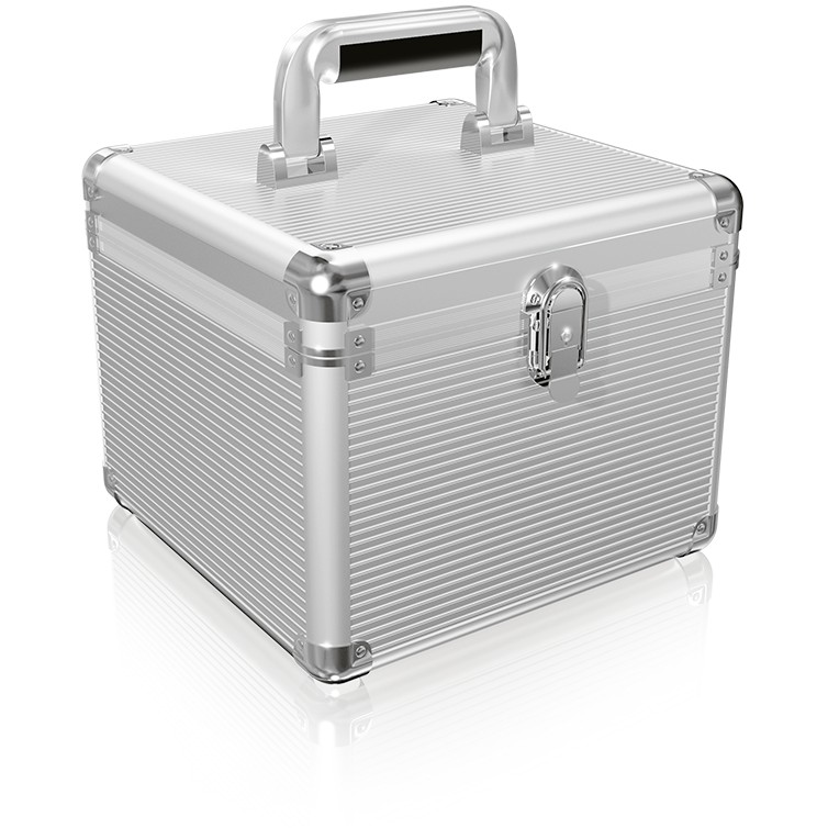 Schutzkoffer IcyBox  10x2,5 o. 3,5 HDD/SSD Aluminium retail