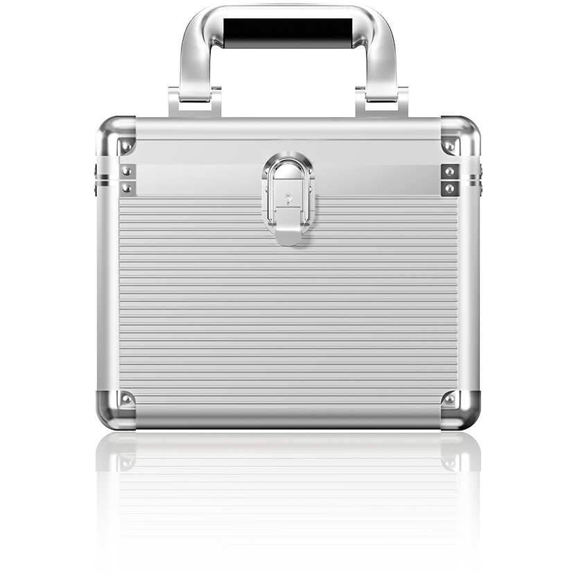 Schutzkoffer IcyBox  10x2,5 o. 3,5 HDD/SSD Aluminium retail