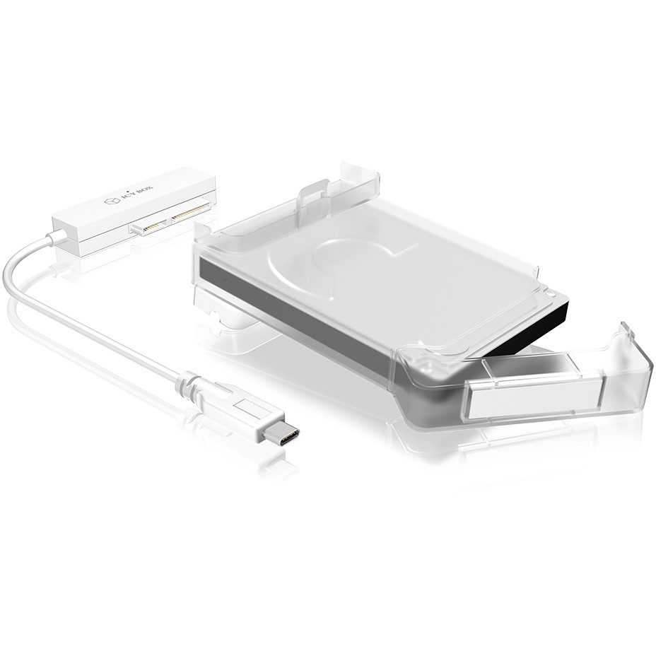 Adapter Kabel IcyBox 6,3cm SATA SSD -> USB 3.0 Type C (wh)